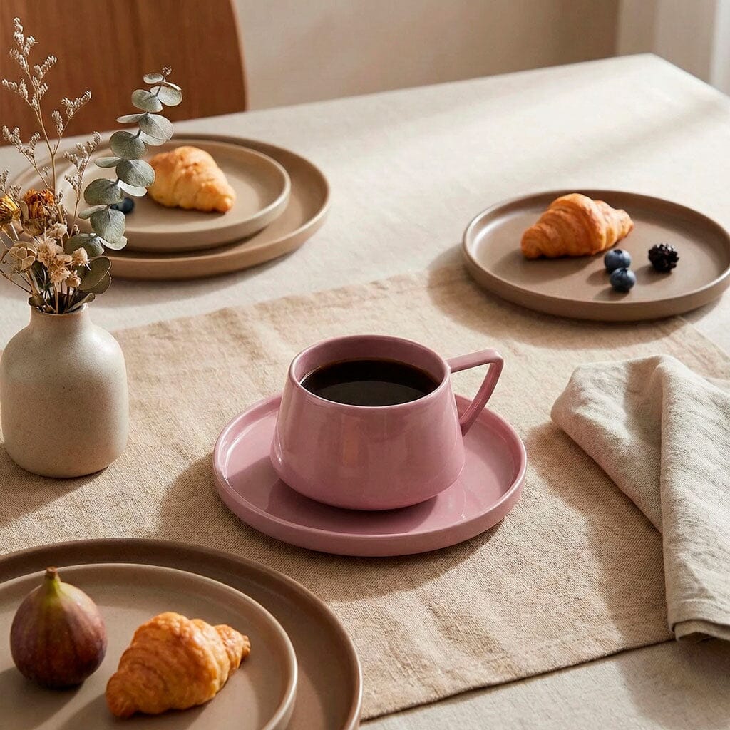 Conjunto Caneca de Cerâmica com Pires Conjunto Caneca de Cerâmica com Pires Doca 