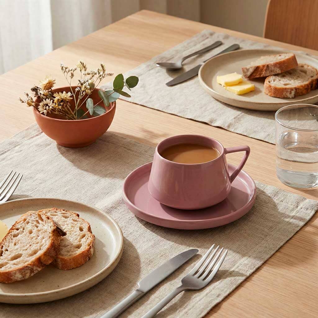 Conjunto Caneca de Cerâmica com Pires Conjunto Caneca de Cerâmica com Pires Doca 