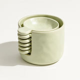 Conjunto de Molheiras de Cerâmica com Suporte Conjunto de Molheiras de Cerâmica com Suporte Doca Verde Kit com 6 molheiras e suporte 