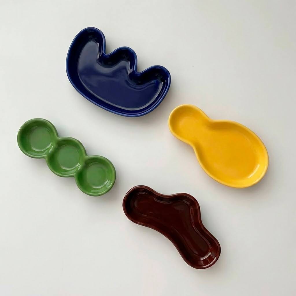 Conjunto de Petisqueiras Decorativas em Cerâmica Conjunto de Petisqueiras Decorativas em Cerâmica Doca Conjunto 4 peças 