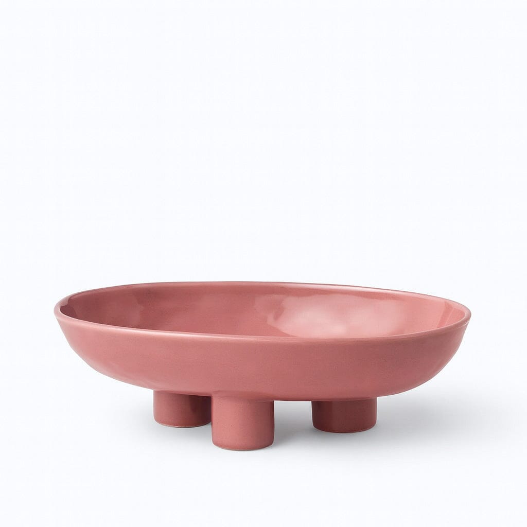 Fruteira de Cerâmica com Pés Elevados Fruteira de Cerâmica com Pés Elevados Doca Roxa 
