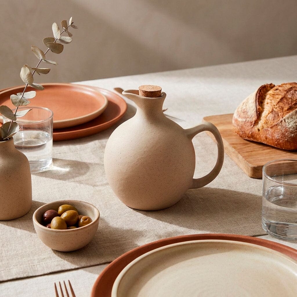 Garrafa para Azeite em Cerâmica com Tampa de Cortiça 500ml Garrafa para Azeite em Cerâmica com Tampa de Cortiça 500ml Doca 