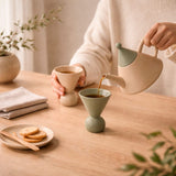 Jogo de Chá em Porcelana Design Geométrico Moderno Jogo de Chá em Porcelana Design Geométrico Moderno Doca 