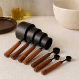 Kit Colheres Medidoras de Metal com Cabo de Madeira Kit Colheres Medidoras de Metal com Cabo de Madeira Doca 