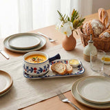 Kit Tigela com Bandeja de Cerâmica Pintada à Mão Kit Tigela com Bandeja de Cerâmica Pintada à Mão Doca 