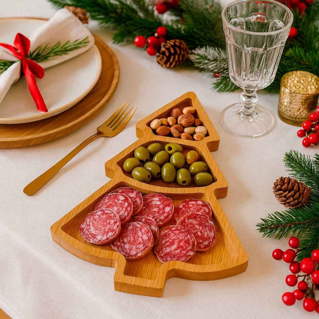 Petisqueira de Madeira Formato Árvore de Natal Petisqueira de Madeira Formato Árvore de Natal Doca 