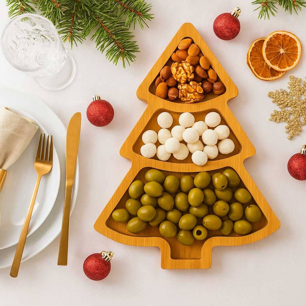 Petisqueira de Madeira Formato Árvore de Natal Petisqueira de Madeira Formato Árvore de Natal Doca 