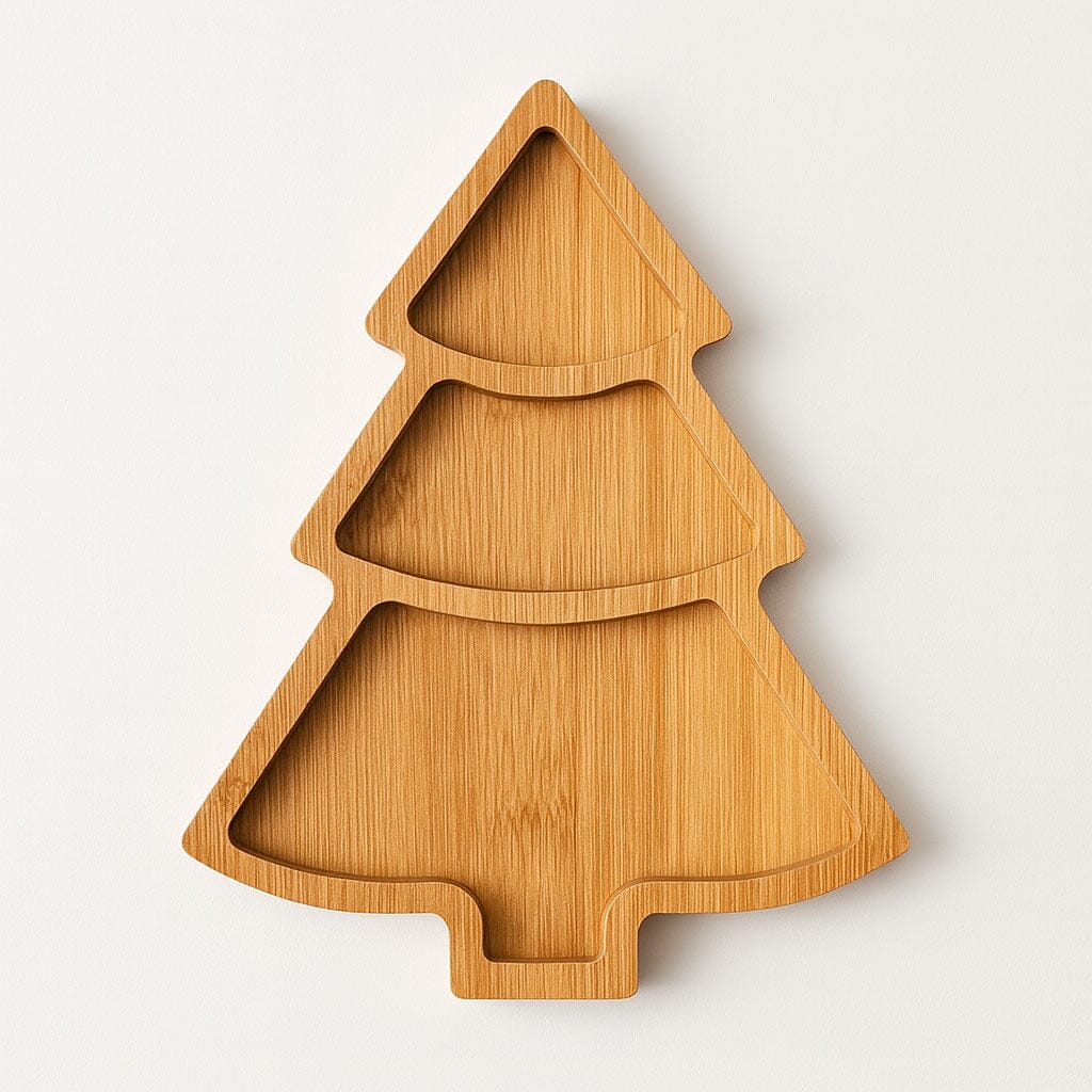 Petisqueira de Madeira Formato Árvore de Natal Petisqueira de Madeira Formato Árvore de Natal Doca Com divisórias 