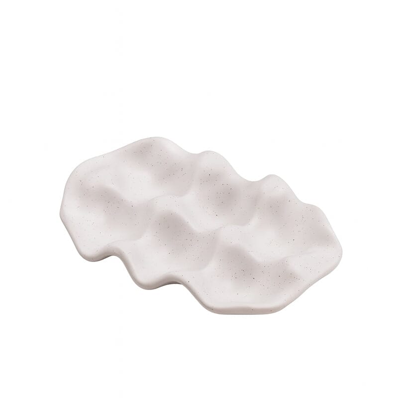 Porta Ovos de Cerâmica com Design Orgânico Porta Ovos de Cerâmica com Design Orgânico Doca Pequeno Para 6 Unidades 