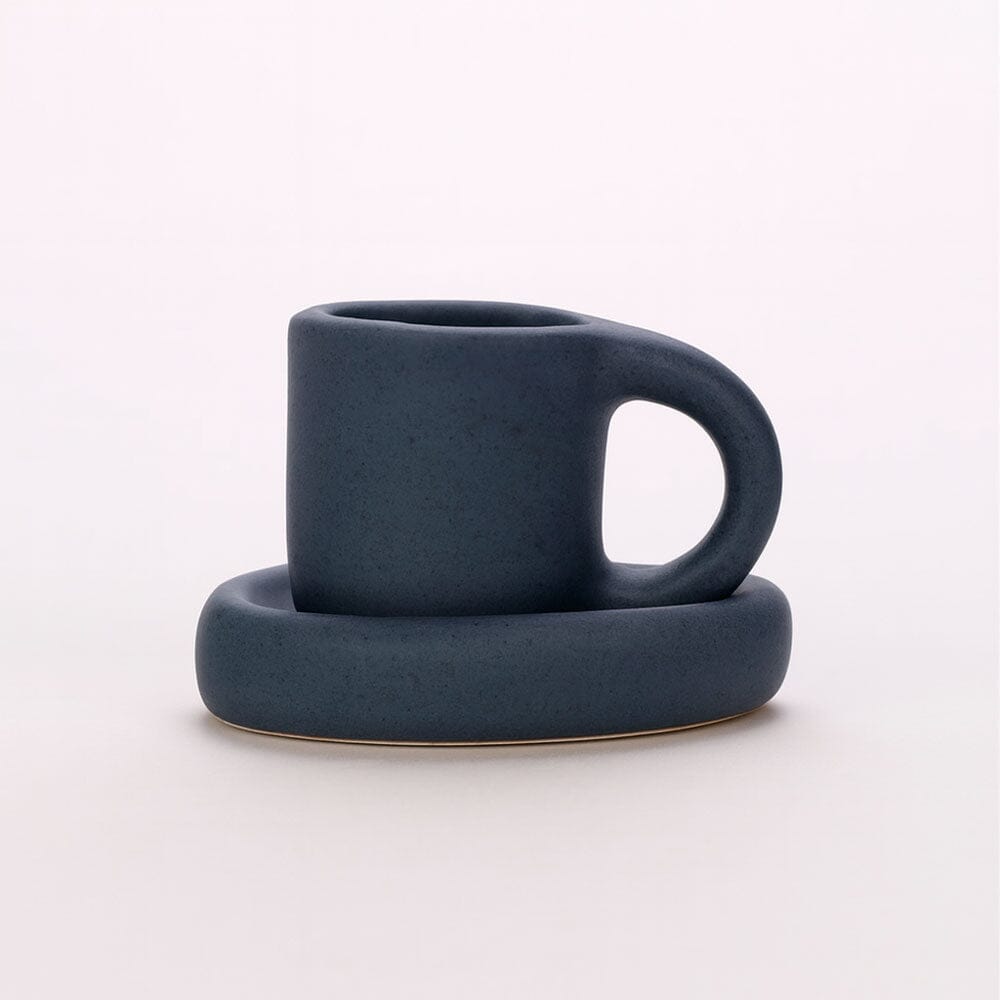 Porta-Velas de Cerâmica em Formato de Xícara Decorativa Porta-Velas de Cerâmica em Formato de Xícara Decorativa Doca Azul 
