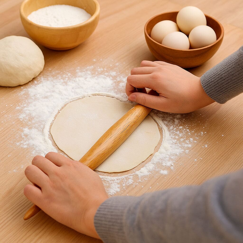 Rolo de Massa de Madeira para Pães e Pizza Rolo de Massa de Madeira para Pães e Pizza Doca 
