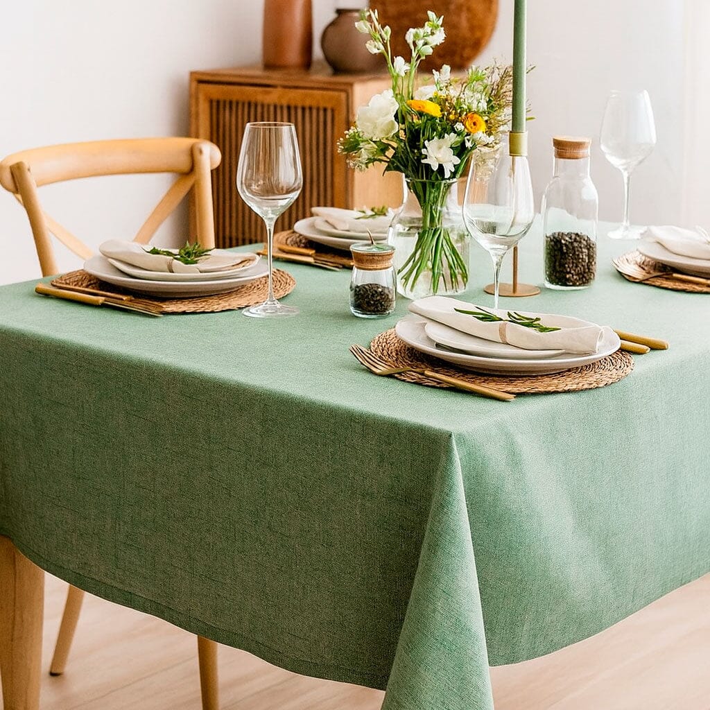 Toalha de Mesa de Linho com Ponta Tassel Toalha de Mesa de Linho com Ponta Tassel Doca 
