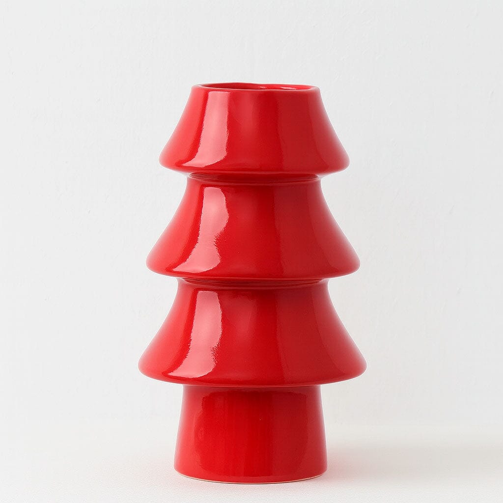 Vaso Cerâmica Natalino Estilo Árvore Natal Vaso Cerâmica Natalino Estilo Árvore Natal Doca 