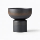 Vaso de Cerâmica em Pedestal 12,2 cm Vaso de Cerâmica em Pedestal 12,2 cm Doca Preto 