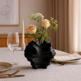Vaso de Cerâmica Esculpido com Design Ondas Vaso de Cerâmica Esculpido com Design Ondas Doca 