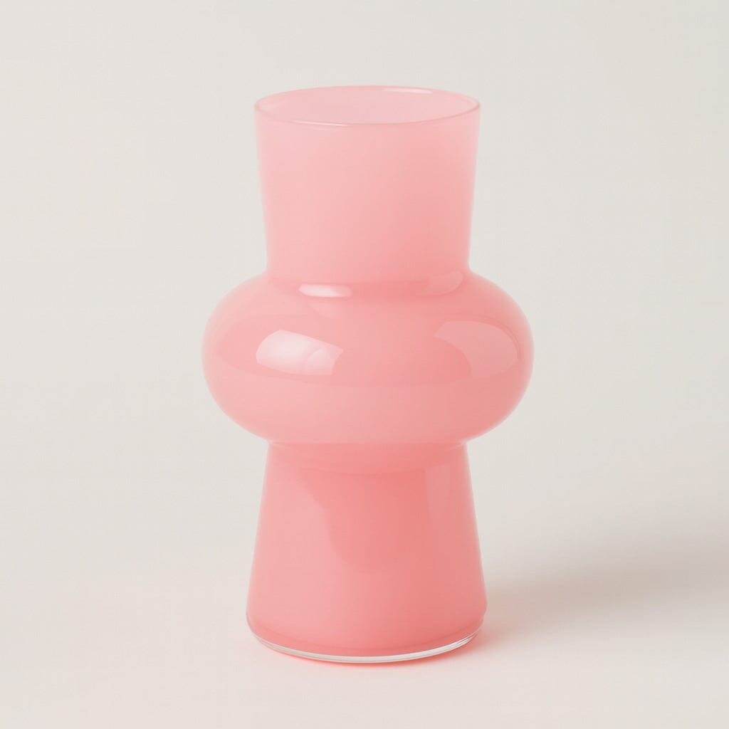 Vaso de Vidro Decorativo Minimalista 20cm Vaso de Vidro Decorativo Minimalista 20cm Doca Rosa 