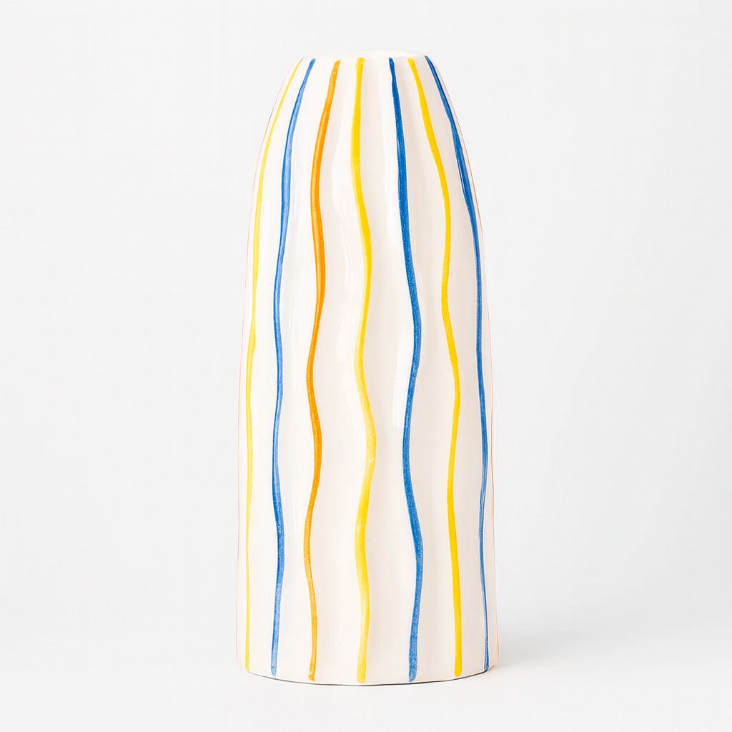 Vaso Decorativo de Cerâmica com Pintura Colorida para Centro de Mesa Vaso Decorativo de Cerâmica com Pintura Colorida para Centro de Mesa Doca Grande 