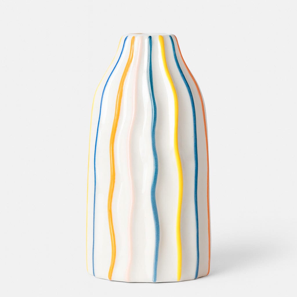 Vaso Decorativo de Cerâmica com Pintura Colorida para Centro de Mesa Vaso Decorativo de Cerâmica com Pintura Colorida para Centro de Mesa Doca Médio 