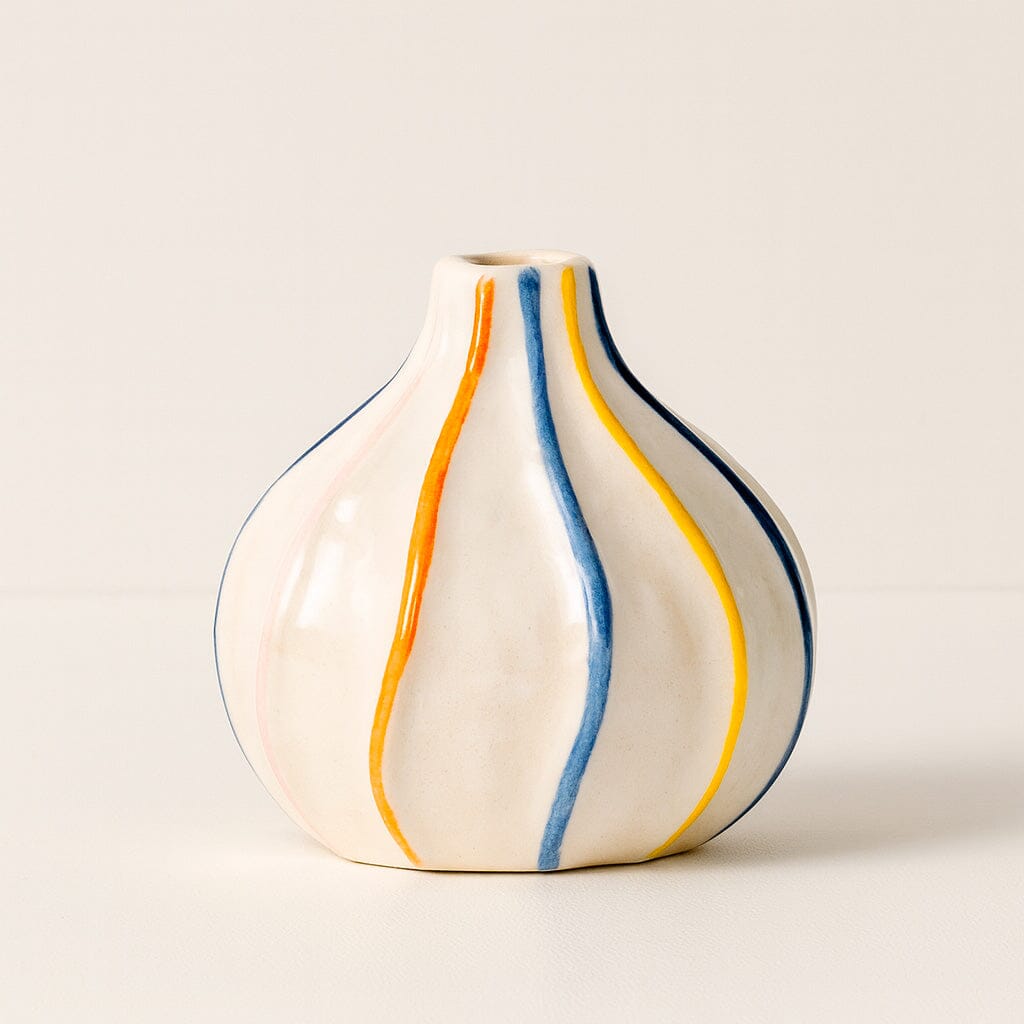 Vaso Decorativo de Cerâmica com Pintura Colorida para Centro de Mesa Vaso Decorativo de Cerâmica com Pintura Colorida para Centro de Mesa Doca Pequeno 
