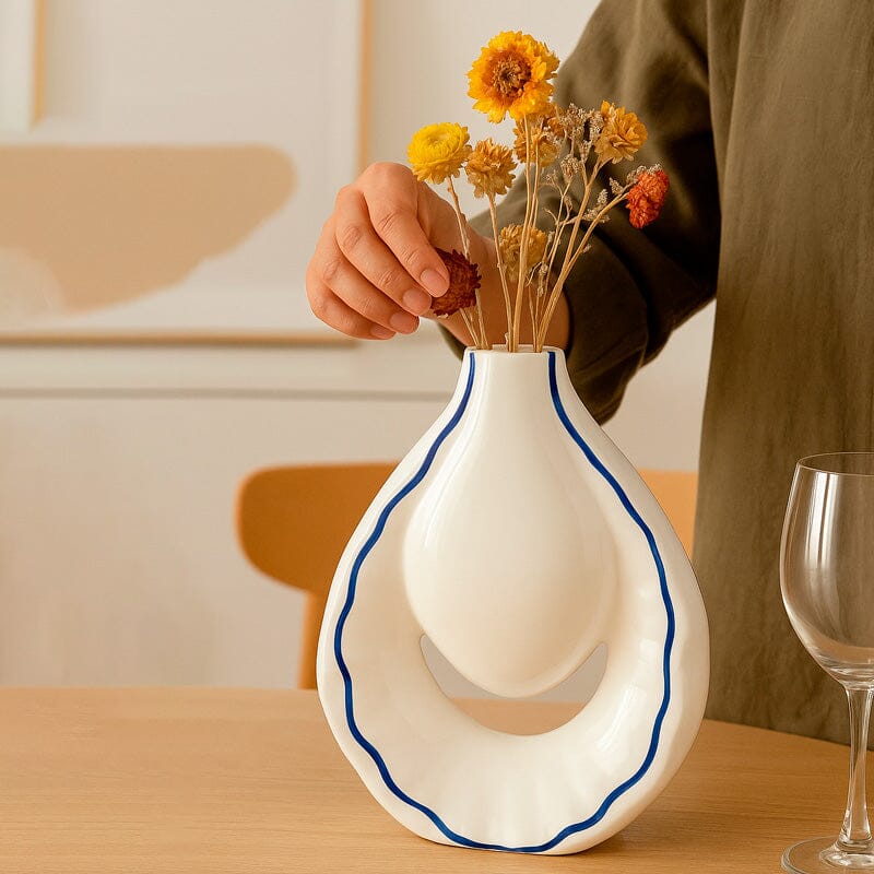 Vaso Decorativo de Cerâmica Formato Orgânico Vaso Decorativo de Cerâmica Formato Orgânico Doca 