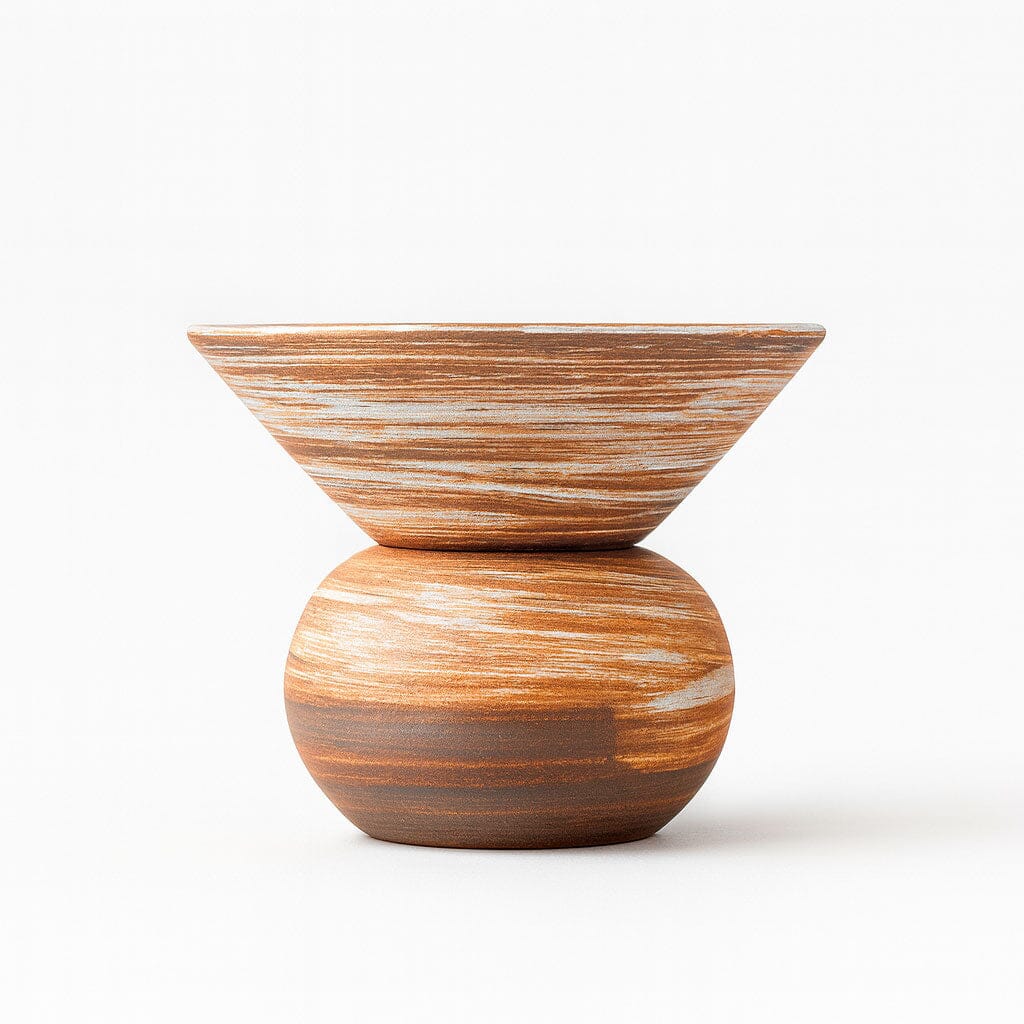 Vaso Decorativo de Cerâmica Mini Vaso Decorativo de Cerâmica Mini Doca Bege 