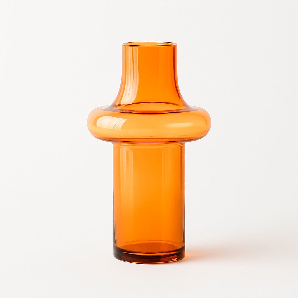 Vaso Decorativo de Vidro Âmbar Moderno Vaso Decorativo de Vidro Âmbar Moderno Doca Grande 